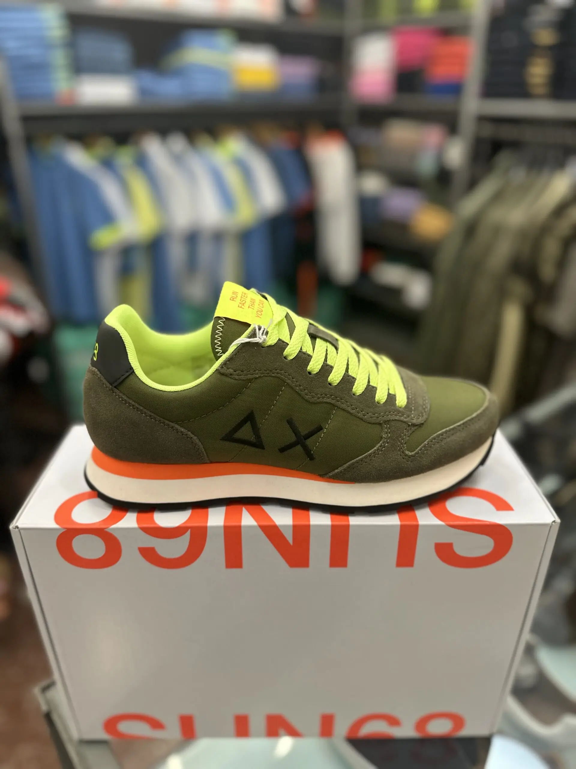 Sun68 Tom Fluo Sneaker – Uomo Scarpe in Pelle e Tessuto - immagine 4