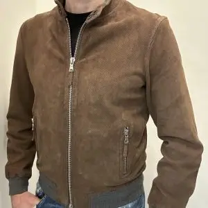 The Jack Leathers “Derek West” Giubbotto Pelle Scamosciata Traforata Uomo