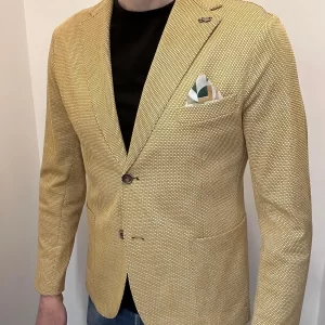 Giacca monopetto tessuto a maglia bob