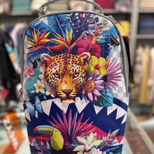 Flowering jungle shark backpack sprayground