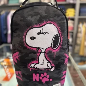 Snoopy pink stencil backpack sprayground
