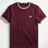 t-shirt ringer fred perry bordeaux bord.blu-ecru_risultato
