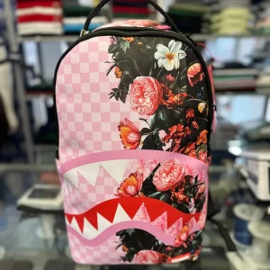 Pink flower backpack sprayground