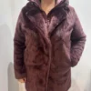 ODESSA ECOPELLICCIA+GILET BOMBOOGIE berry chocolate 1