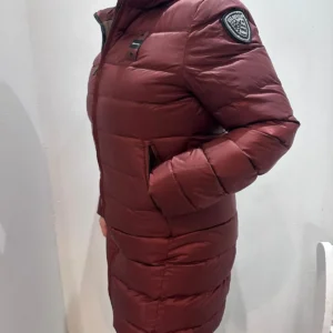 Piumino agnes lungo cappuccio blauer
