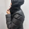 PIUMINO AGNES LUNGO CAPPUCCIO BLAUER nero 3