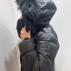 PIUMINO LUNGO CON CAPPUCCIO HOODED nero 3