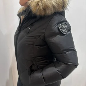 Piumino alicia con pelliccia blauer
